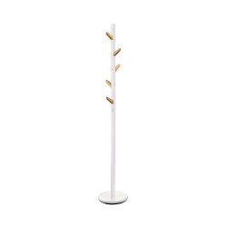 'W66 White/Natural Coat Rack'