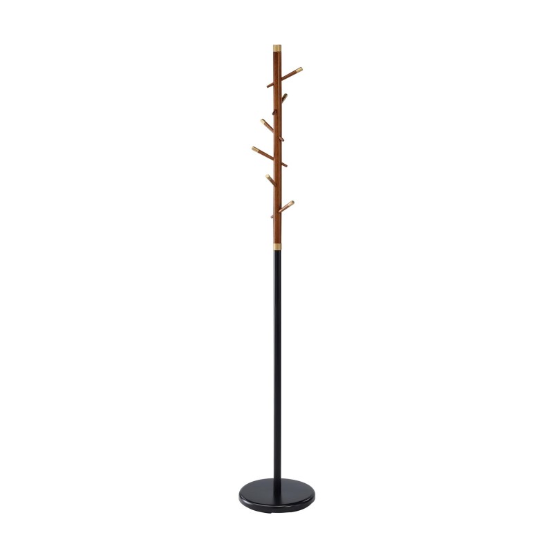 'W67 Black / Walnut Coat Rack'