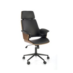 WEBER fotel gabinetowy orzechowy / czarny (1p 1szt)