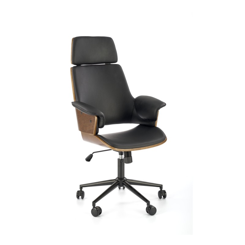 WEBER fotel gabinetowy orzechowy / czarny (1p 1szt) WEBER fotel gabinetowy orzechowy / czarny (1p 1szt)