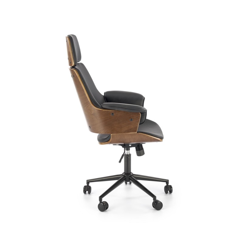 WEBER fotel gabinetowy orzechowy / czarny (1p 1szt) WEBER fotel gabinetowy orzechowy / czarny (1p 1szt)