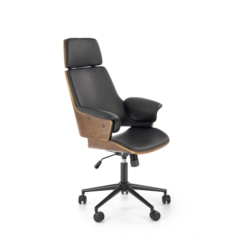 WEBER fotel gabinetowy orzechowy / czarny (1p 1szt) WEBER fotel gabinetowy orzechowy / czarny (1p 1szt)