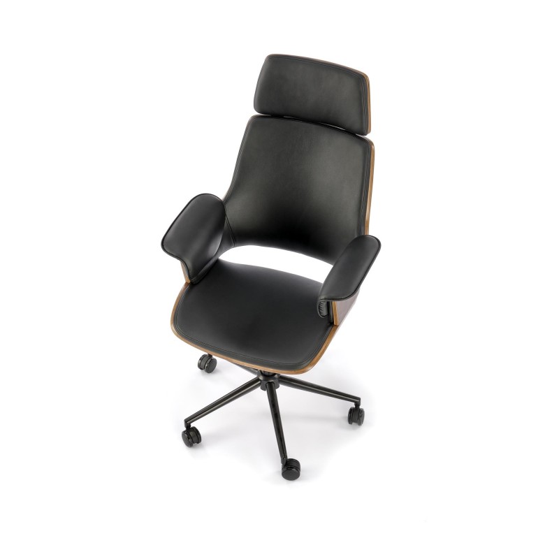 WEBER fotel gabinetowy orzechowy / czarny (1p 1szt) WEBER fotel gabinetowy orzechowy / czarny (1p 1szt)