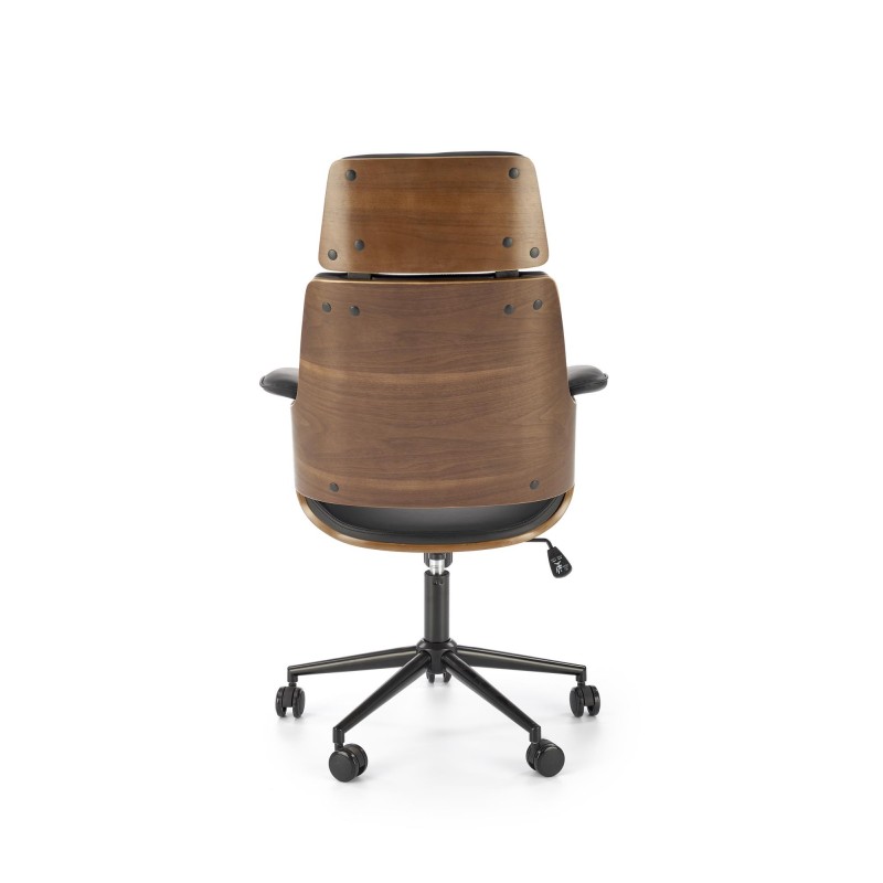 WEBER fotel gabinetowy orzechowy / czarny (1p 1szt) WEBER fotel gabinetowy orzechowy / czarny (1p 1szt)