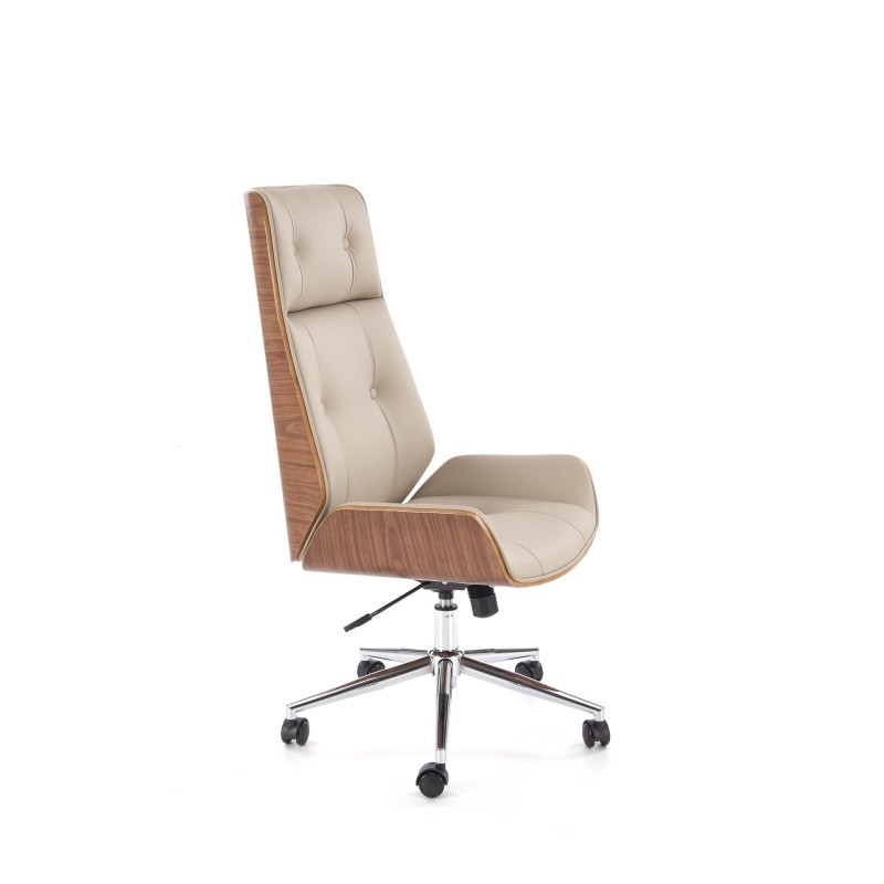 'WEBSTER Walnut/Beige Office Chair' 'WEBSTER Walnut/Beige Office Chair'