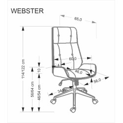WEBSTER fotel gabinetowy orzechowy/beżowy WEBSTER fotel gabinetowy orzechowy/beżowy