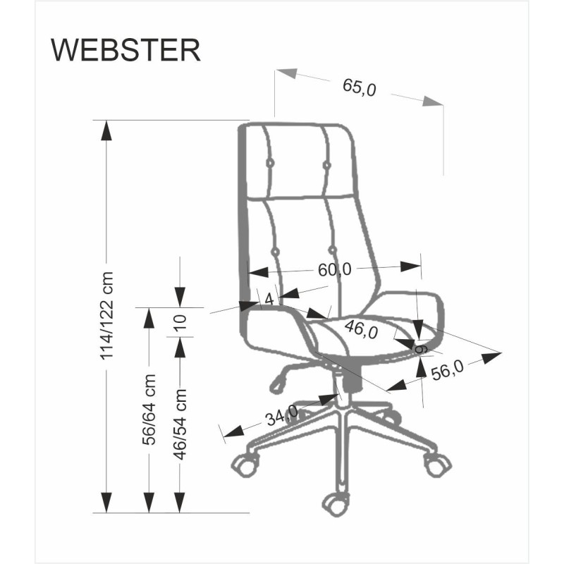 WEBSTER fotel gabinetowy orzechowy/beżowy WEBSTER fotel gabinetowy orzechowy/beżowy