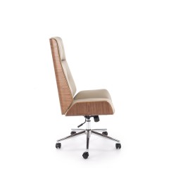 'WEBSTER Walnut/Beige Office Chair' 'WEBSTER Walnut/Beige Office Chair'