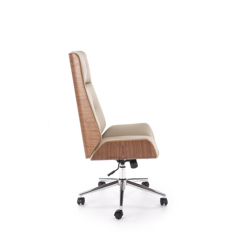 'WEBSTER Walnut/Beige Office Chair' 'WEBSTER Walnut/Beige Office Chair'