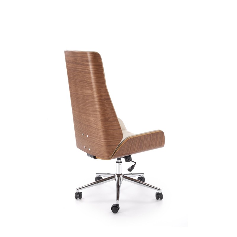 'WEBSTER Walnut/Beige Office Chair' 'WEBSTER Walnut/Beige Office Chair'