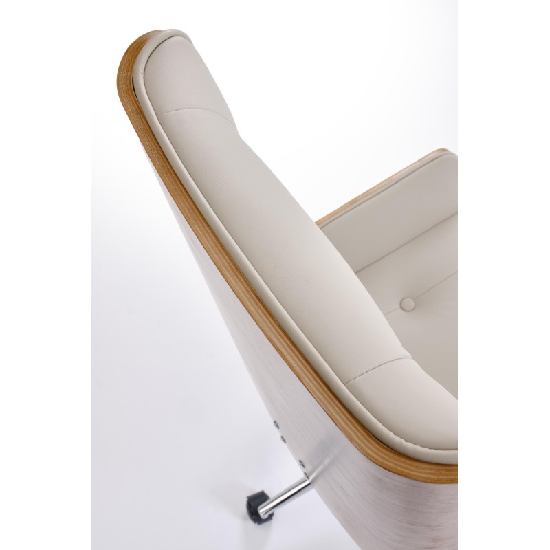 'WEBSTER Walnut/Beige Office Chair' 'WEBSTER Walnut/Beige Office Chair'