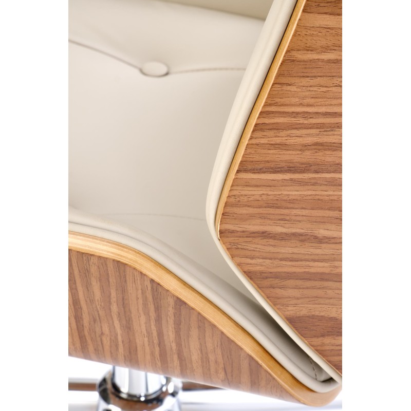 'WEBSTER Walnut/Beige Office Chair' 'WEBSTER Walnut/Beige Office Chair'
