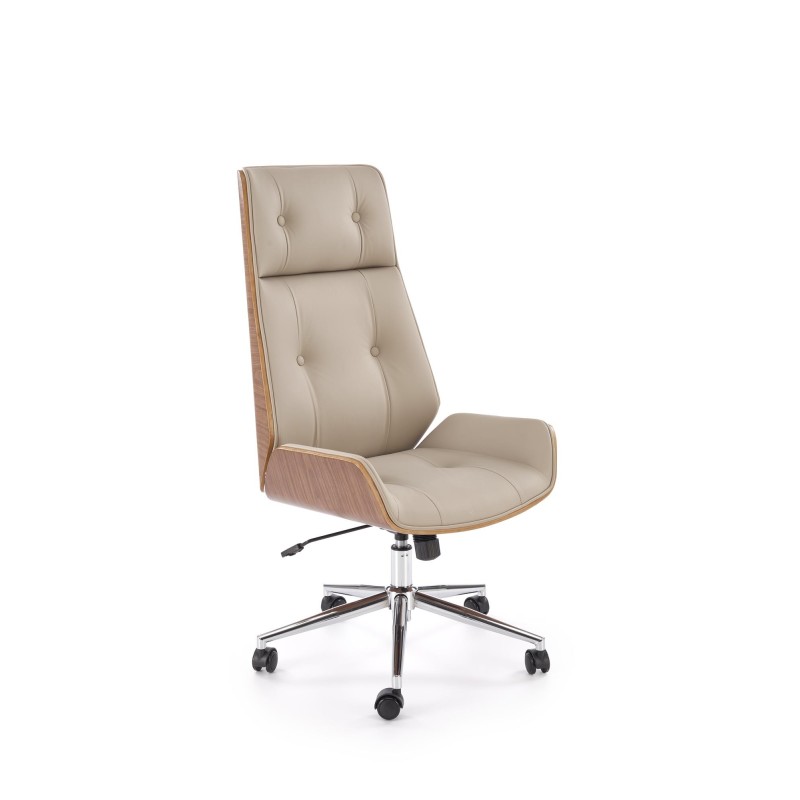 'WEBSTER Walnut/Beige Office Chair' 'WEBSTER Walnut/Beige Office Chair'