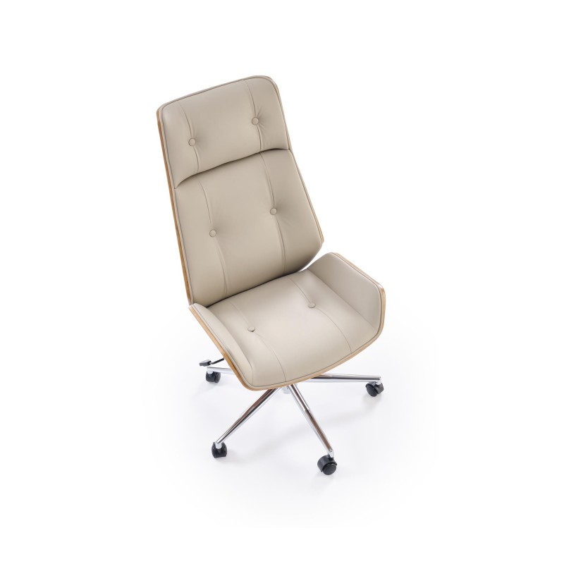 'WEBSTER Walnut/Beige Office Chair' 'WEBSTER Walnut/Beige Office Chair'