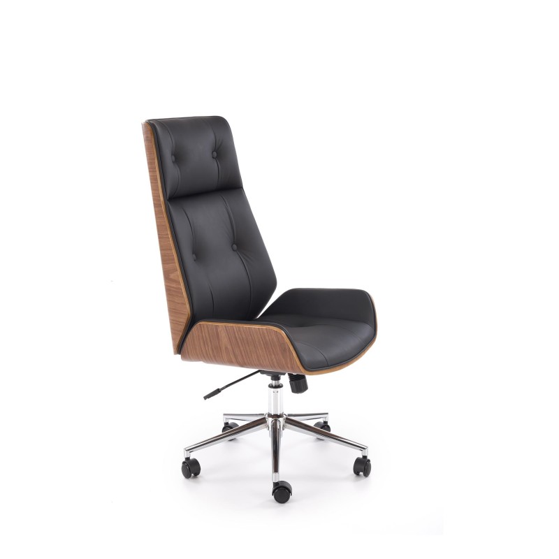 WEBSTER fotel gabinetowy orzechowy/czarny WEBSTER fotel gabinetowy orzechowy/czarny