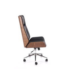 WEBSTER fotel gabinetowy orzechowy/czarny WEBSTER fotel gabinetowy orzechowy/czarny