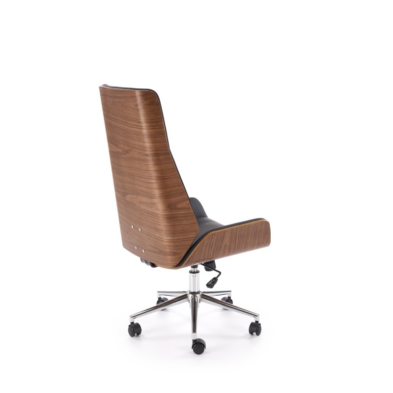 WEBSTER fotel gabinetowy orzechowy/czarny WEBSTER fotel gabinetowy orzechowy/czarny