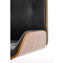 WEBSTER fotel gabinetowy orzechowy/czarny WEBSTER fotel gabinetowy orzechowy/czarny