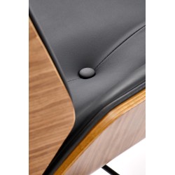 WEBSTER fotel gabinetowy orzechowy/czarny WEBSTER fotel gabinetowy orzechowy/czarny