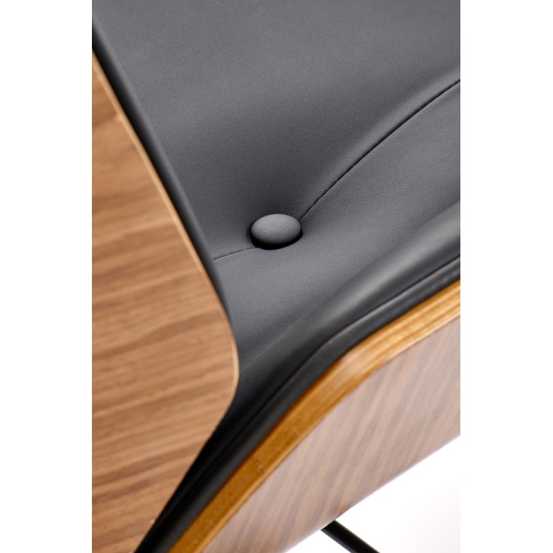 WEBSTER fotel gabinetowy orzechowy/czarny WEBSTER fotel gabinetowy orzechowy/czarny