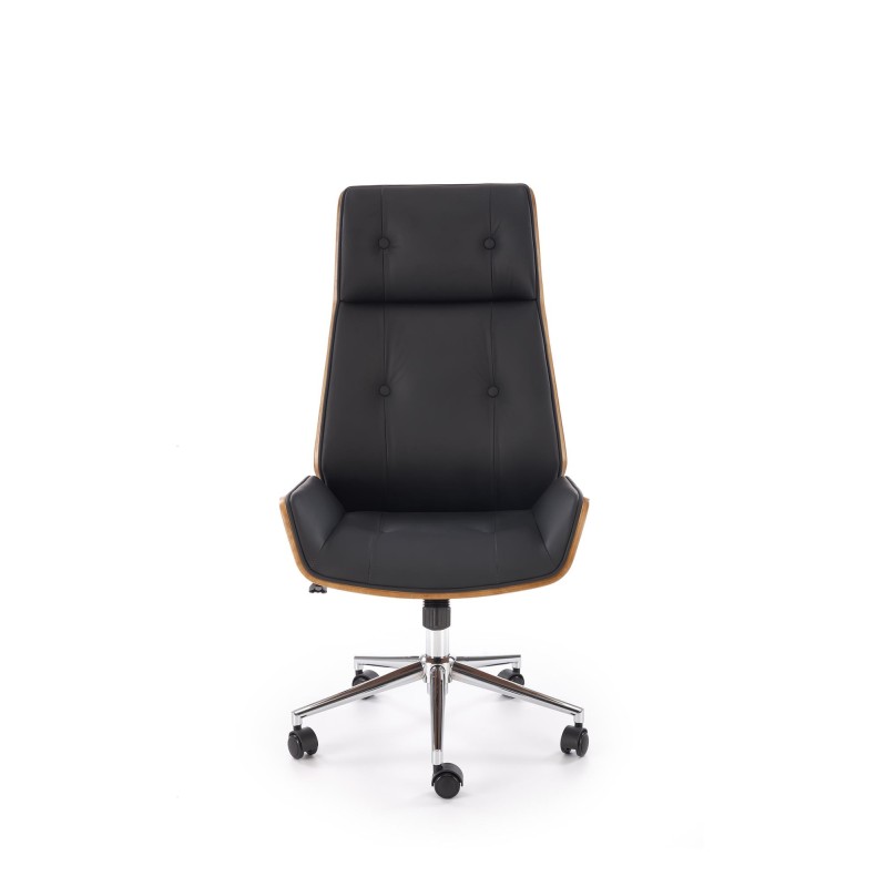 WEBSTER fotel gabinetowy orzechowy/czarny WEBSTER fotel gabinetowy orzechowy/czarny
