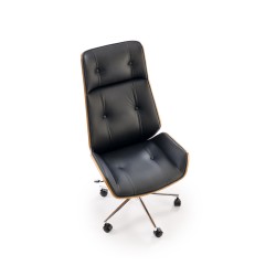 WEBSTER fotel gabinetowy orzechowy/czarny WEBSTER fotel gabinetowy orzechowy/czarny