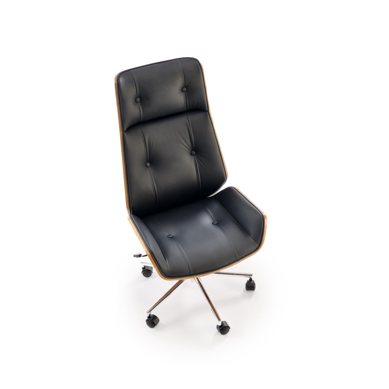 WEBSTER fotel gabinetowy orzechowy/czarny WEBSTER fotel gabinetowy orzechowy/czarny