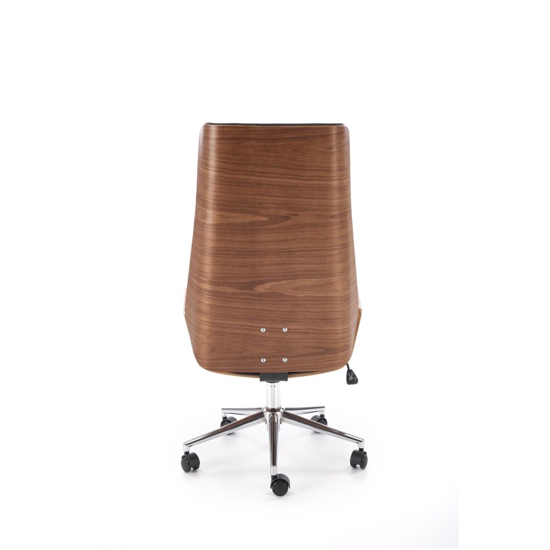 WEBSTER fotel gabinetowy orzechowy/czarny WEBSTER fotel gabinetowy orzechowy/czarny
