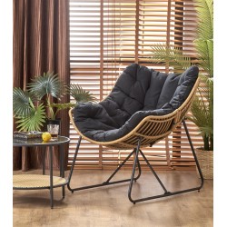 'WHISPER Relaxation Chair, Black / Natural' 'WHISPER Relaxation Chair, Black / Natural'