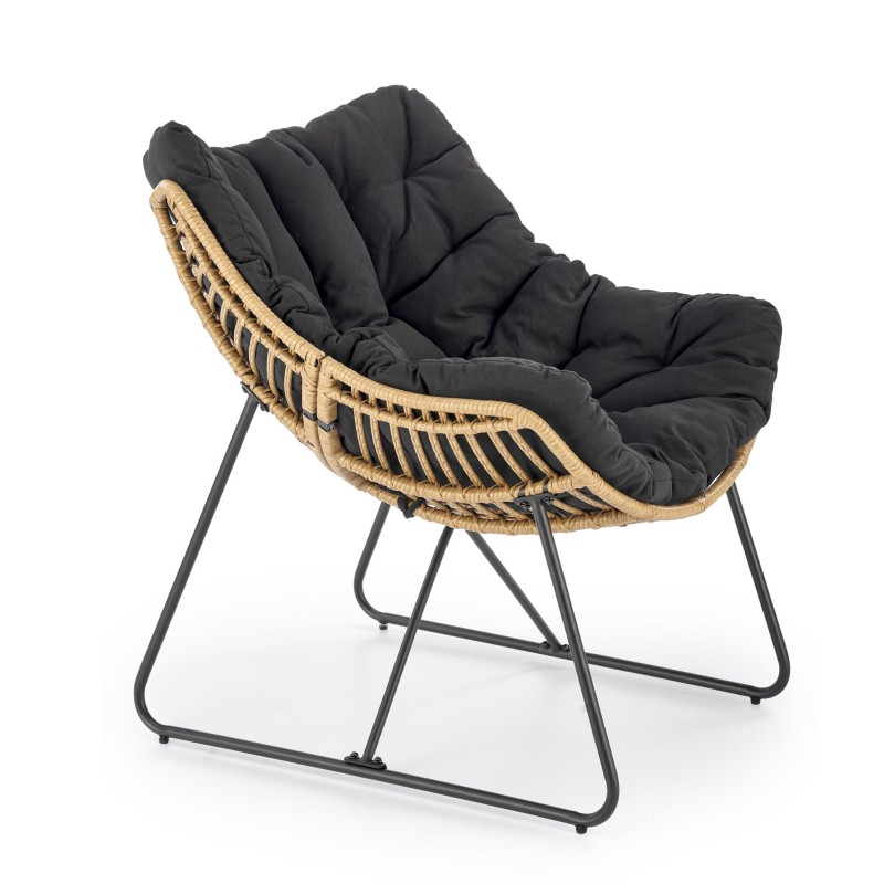 'WHISPER Relaxation Chair, Black / Natural' 'WHISPER Relaxation Chair, Black / Natural'