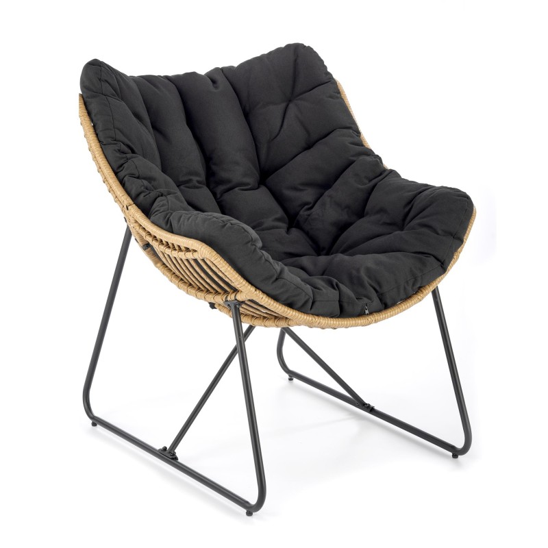 'WHISPER Relaxation Chair, Black / Natural' 'WHISPER Relaxation Chair, Black / Natural'