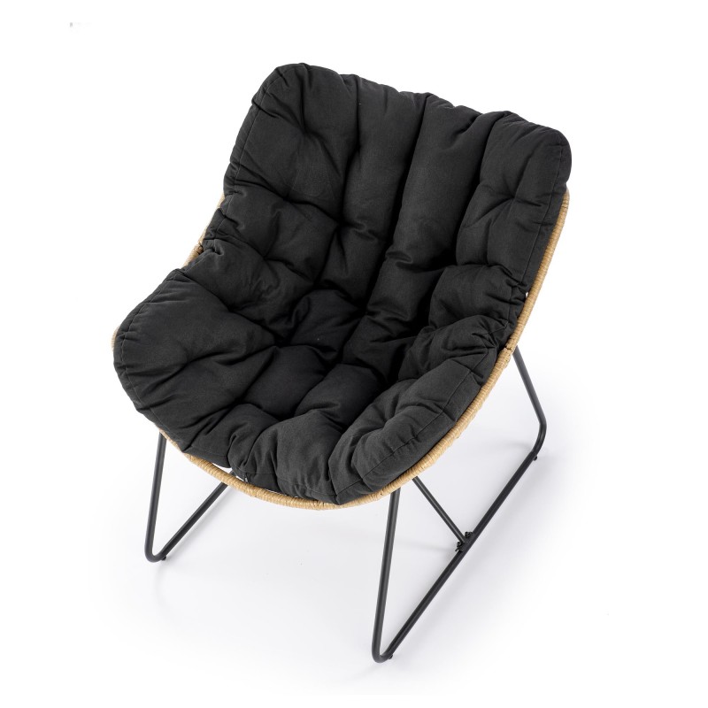 'WHISPER Relaxation Chair, Black / Natural' 'WHISPER Relaxation Chair, Black / Natural'