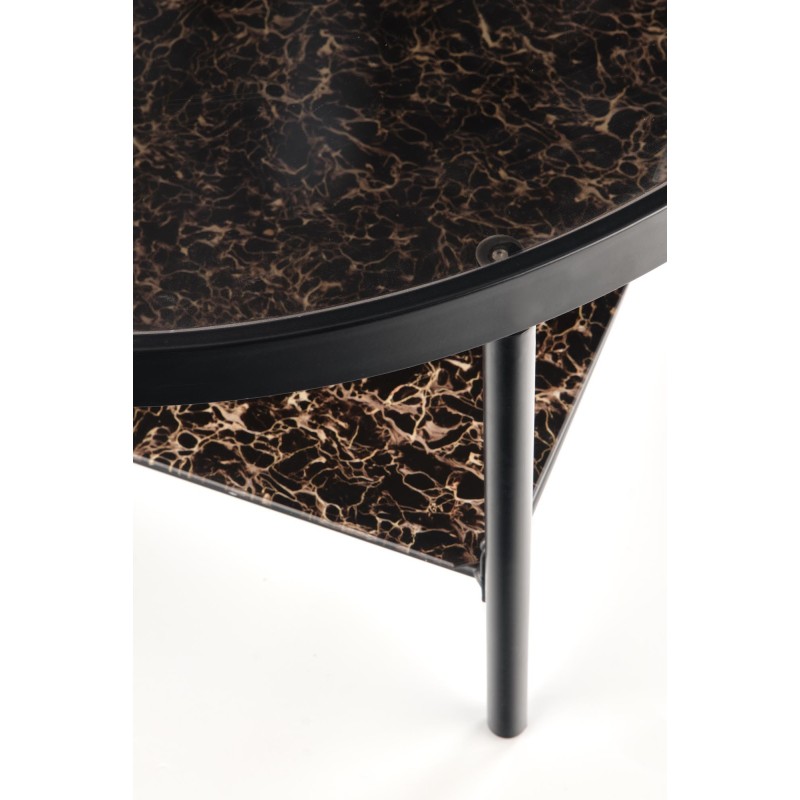 'WIZARD Smoky Brown Coffee Table / Black Marble' 'WIZARD Smoky Brown Coffee Table / Black Marble'