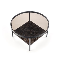 'WIZARD Smoky Brown Coffee Table / Black Marble' 'WIZARD Smoky Brown Coffee Table / Black Marble'