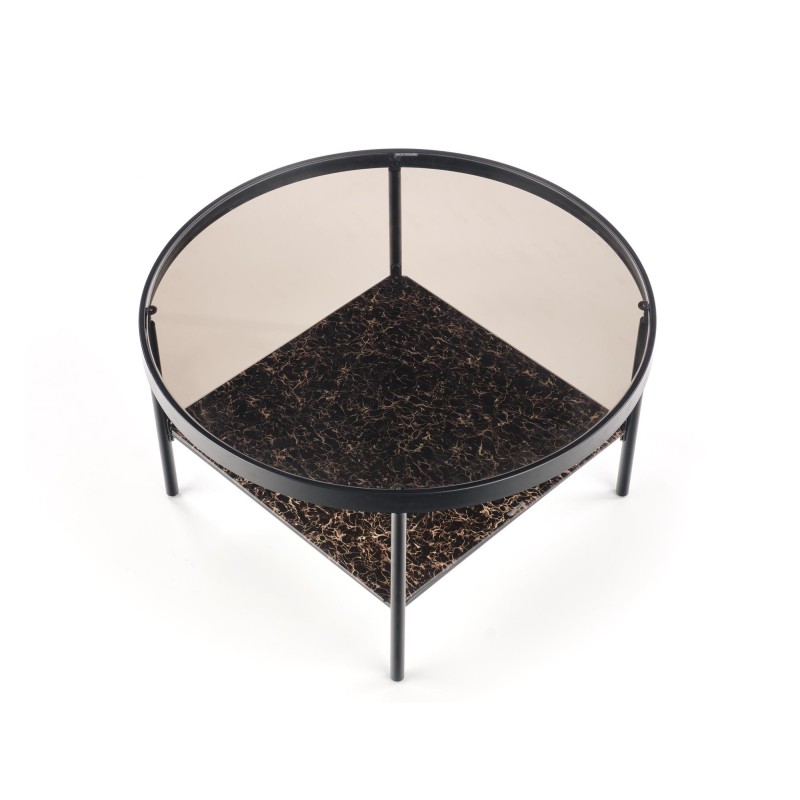 'WIZARD Smoky Brown Coffee Table / Black Marble' 'WIZARD Smoky Brown Coffee Table / Black Marble'