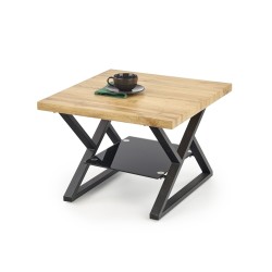 'XENA SQUARE Black / Natural Coffee Table'