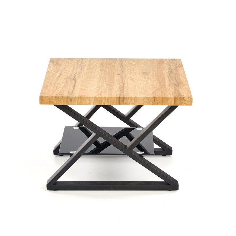 'XENA SQUARE Black / Natural Coffee Table' 'XENA SQUARE Black / Natural Coffee Table'