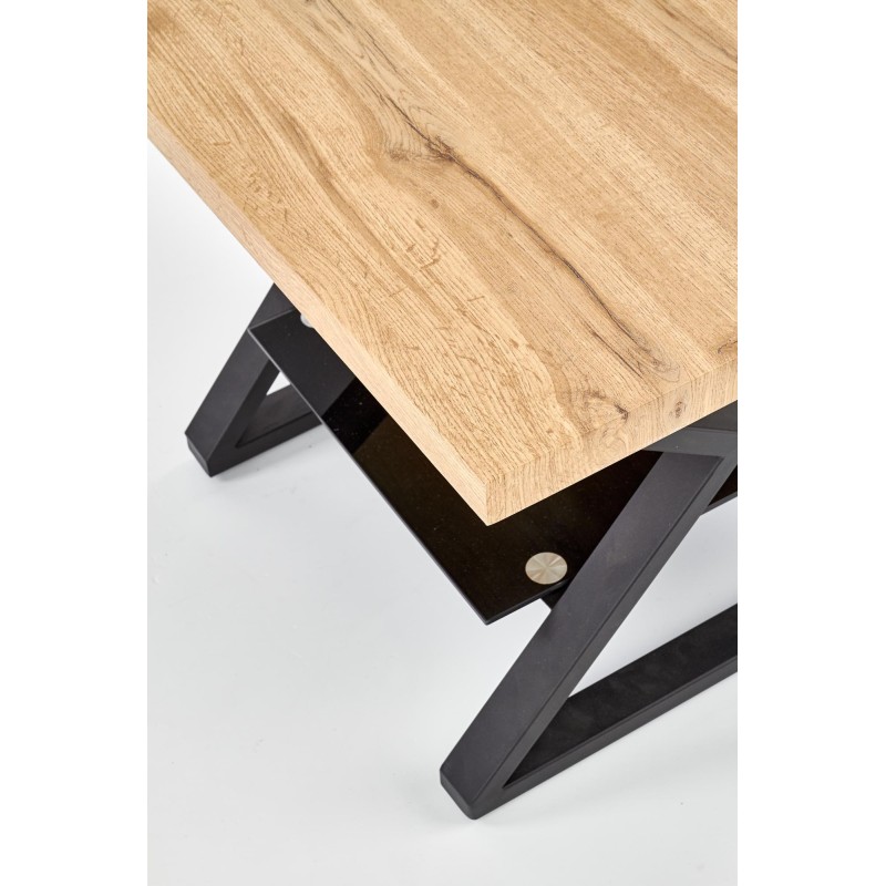 'XENA SQUARE Black / Natural Coffee Table' 'XENA SQUARE Black / Natural Coffee Table'