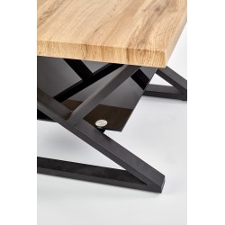 'XENA SQUARE Black / Natural Coffee Table' 'XENA SQUARE Black / Natural Coffee Table'
