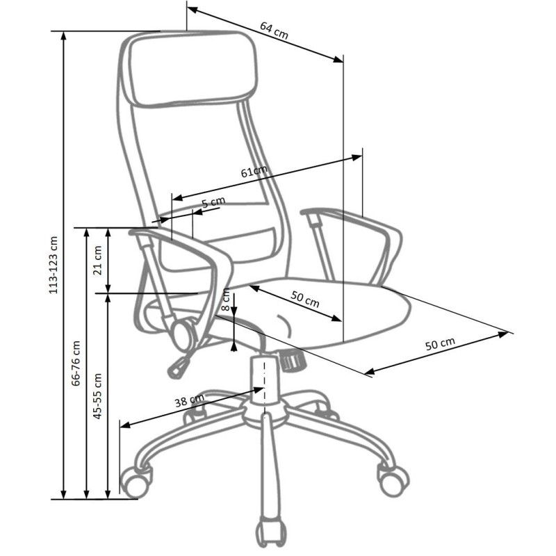 'ZOOM Employee Chair in Ash Gray Fabric' 'ZOOM Employee Chair in Ash Gray Fabric'