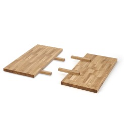 APEX & RADUS - przedłużka blatu 85x40 cm drewno lite - dębowe kolor: dąb naturalny (1p 1kpl)