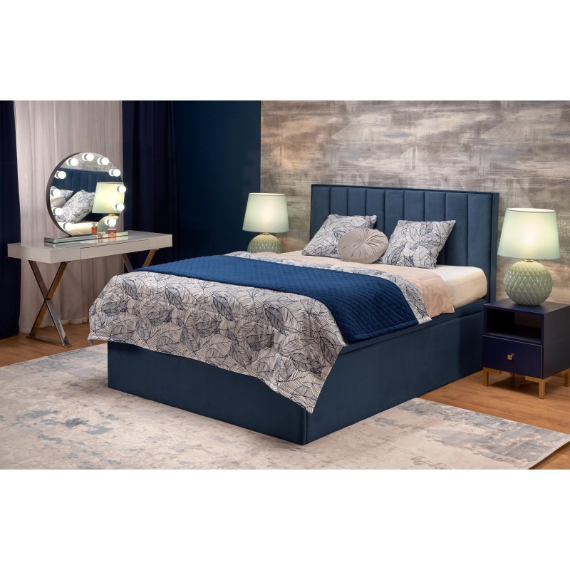 'ASENTO Bed 160 - Navy Blue Upholstery. Element 13' 'ASENTO Bed 160 - Navy Blue Upholstery. Element 13'