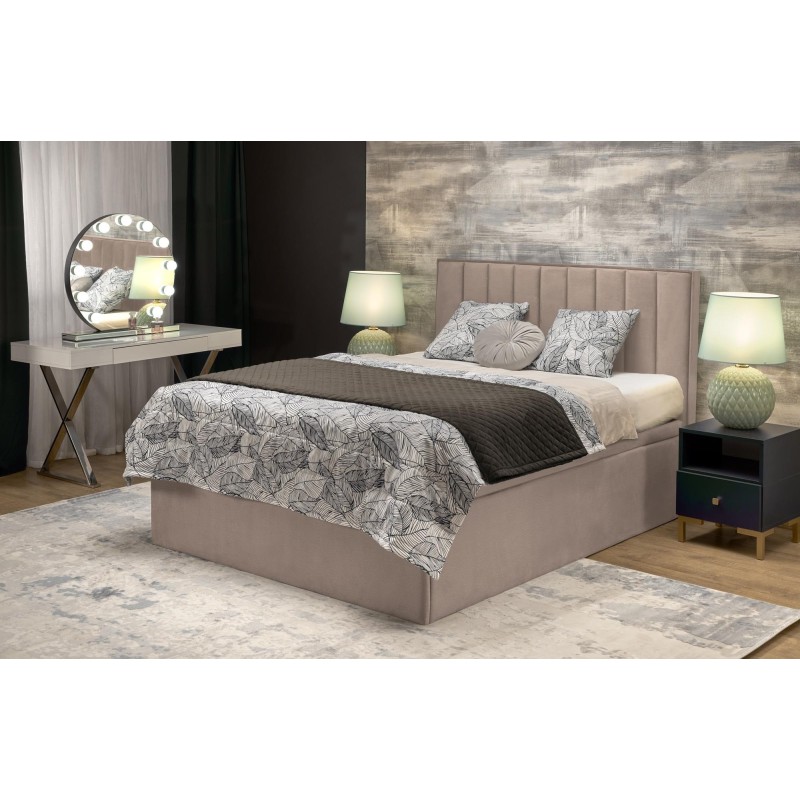 'ASENTO Bed 160 - Light Beige Upholstery. Element 17' 'ASENTO Bed 160 - Light Beige Upholstery. Element 17'