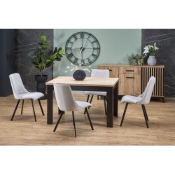 BAGIO stół rozkładany 120-160/80 cm dąb artisan/czarny (1p 1szt)