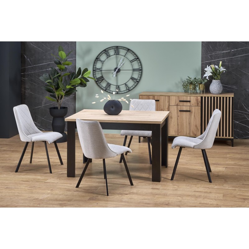 'BAGIO Extendable Table 120-160/80 cm Artisan Oak/Black' 'BAGIO Extendable Table 120-160/80 cm Artisan Oak/Black'