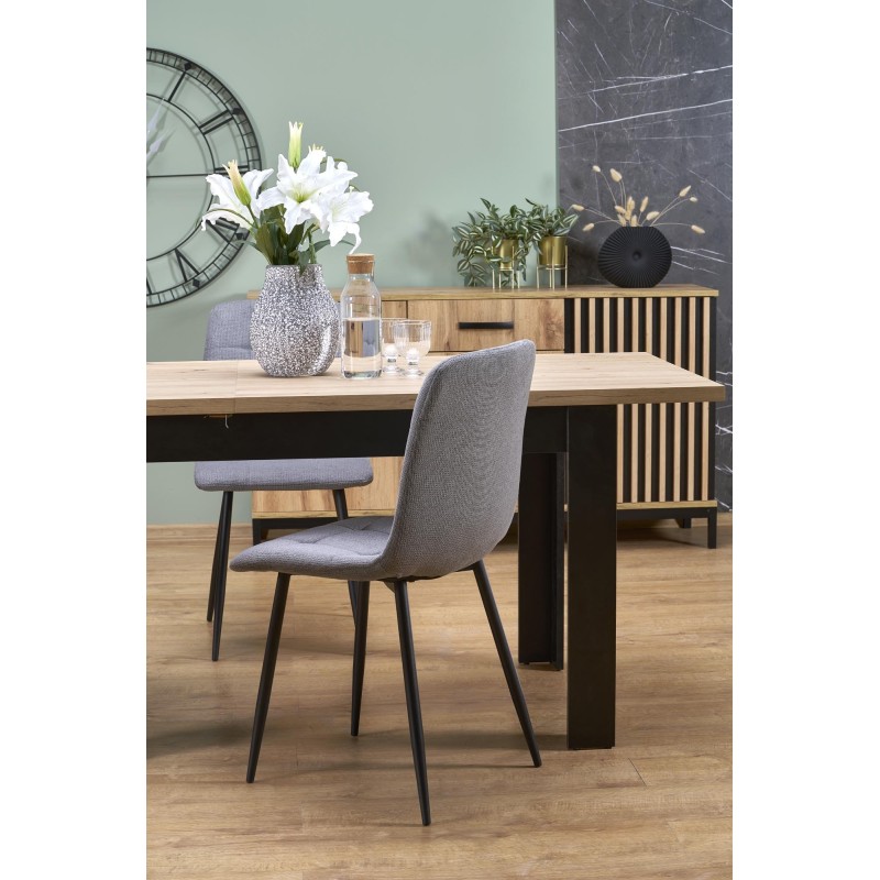 'BAGIO Extendable Table 120-160/80 cm Artisan Oak/Black' 'BAGIO Extendable Table 120-160/80 cm Artisan Oak/Black'