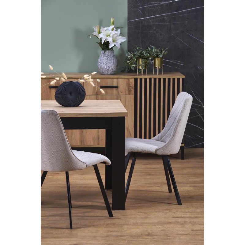 'BAGIO Extendable Table 120-160/80 cm Artisan Oak/Black' 'BAGIO Extendable Table 120-160/80 cm Artisan Oak/Black'