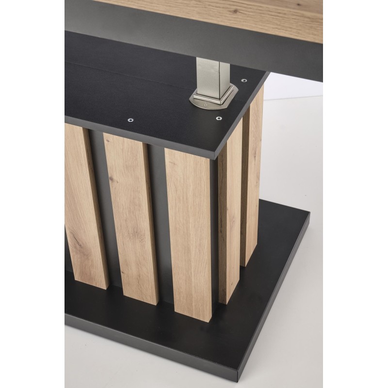 'BARETTI Artisan Oak/Black Coffee Table' 'BARETTI Artisan Oak/Black Coffee Table'