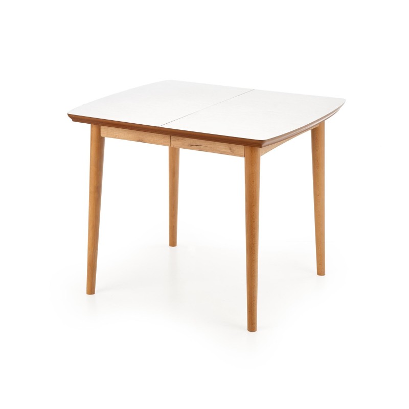 'BARRET Table with Matte White Top and Lefkas Oak Legs' 'BARRET Table with Matte White Top and Lefkas Oak Legs'