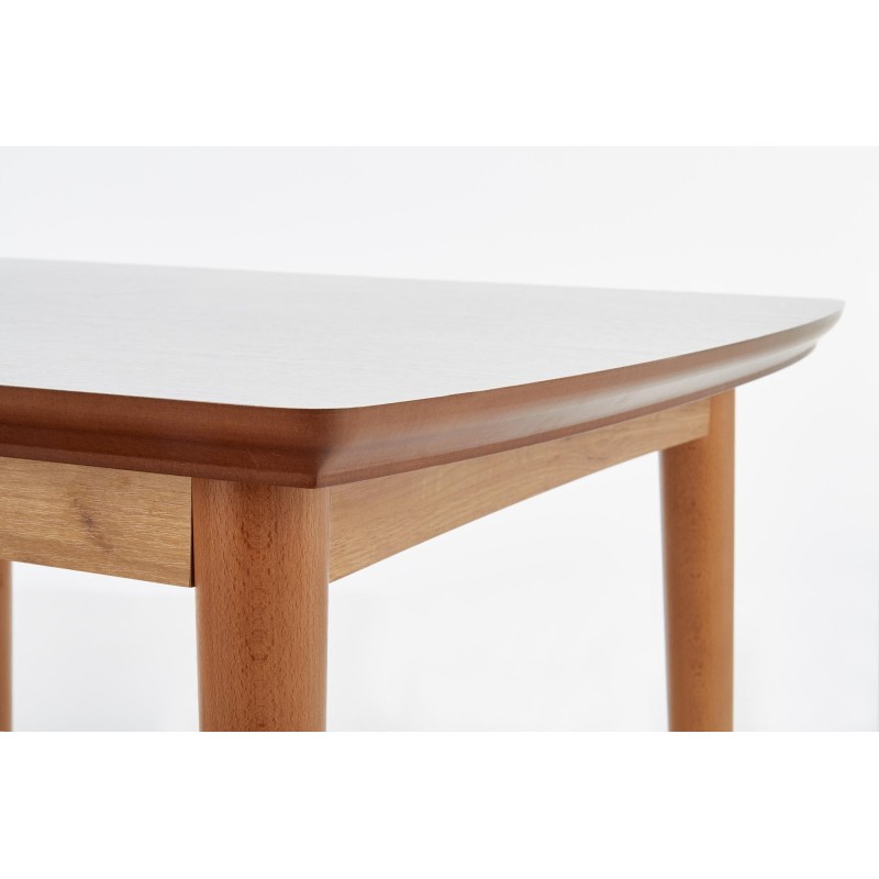 'BARRET Table with Matte White Top and Lefkas Oak Legs' 'BARRET Table with Matte White Top and Lefkas Oak Legs'
